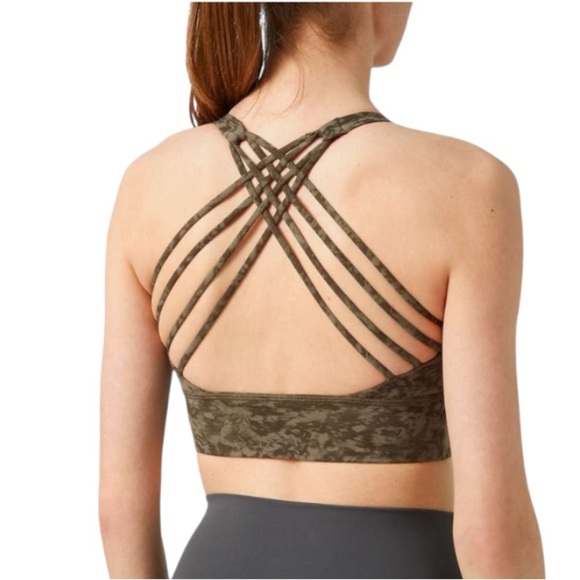 LULULEMON ATHLETICA Women's Olive Free to Be Long-Line Bra - Picture 1 of 12